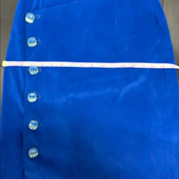 Vintage hand made skirt faux wrap - velvet like - Picture 12 of 16